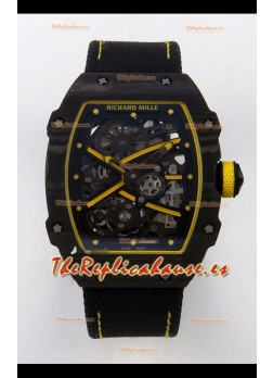 Richard Mille RM67-02 Negro NTPT Correa de Velcro Movimiento clon CRMA7