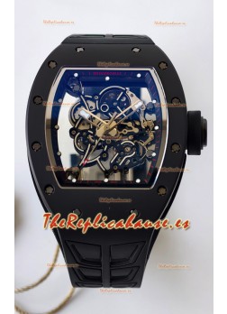Reloj Richard Mille RM055 MVMNT con volante de inercia variable de cerámica negra con bisel interior negro, superclon