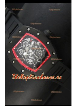 Richard Mille RM055 Bubba Watson Reloj Réplica Suizo Indicadores en Rojo