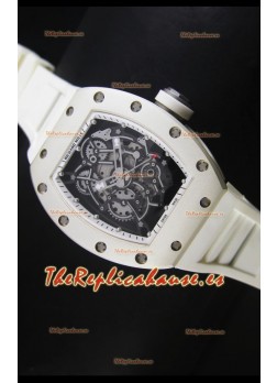 Richard Mille RM055 Bubba Watson Reloj Réplica Suizo en Blanco