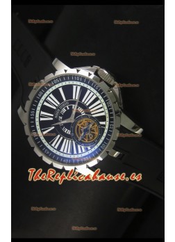 Roger Dubuis Excalibur Tourbillon Reloj con Movimiento Japonés - Dial Negro