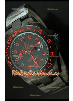 Reloj Rolex Explorer II Bamford, Réplica, Edición Stealth and Flame, Correa PVD