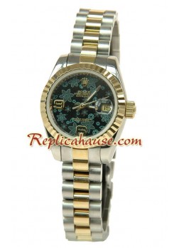 Rolex Réplica estampado floreado Datejust Reloj para Dama