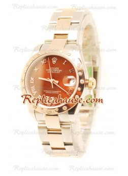 Datejust Rolex Reloj Japonés en dos tonos Oro Rosa- 36MM