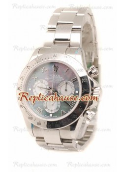 Rolex Daytona Suizo Stainless Steel Reloj en el Dial Color Perla - 40MM