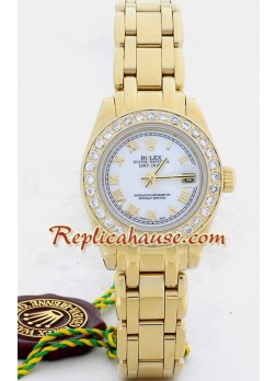 Rolex Réplica Datejust - Gold - Dama -