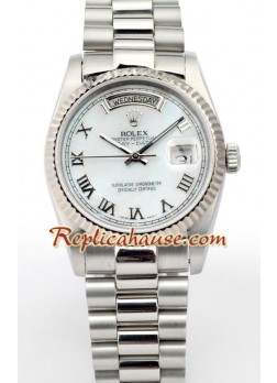 Rolex Réplica Day Date-Silver