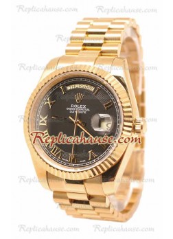 Rolex Day Date II Gold Reloj Suizo de imitación