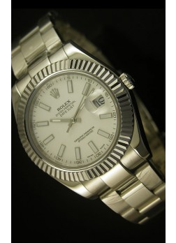Rolex Datejust Reloj Suizo en Dial Blanco - 2836-2 ETA 