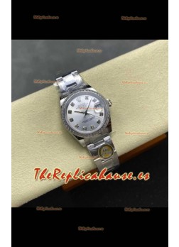 Reloj Rolex Superclon Datejust de 31 mm con esfera de acero y esfera Oyster Superclon