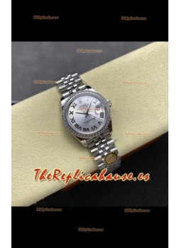 Reloj Rolex Superclon Datejust de 31 mm con esfera de acero y Jubilee Superclon