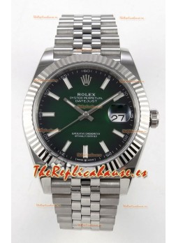 Reloj Rolex Datejust 126234 con esfera verde Jubilee, MVMNT con volante de inercia variable, superclon de 41 mm