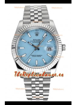 Reloj Rolex Datejust con movimiento Cal.3235, color azul Tiffany, 41 mm, superclon