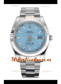 Reloj Rolex Datejust con movimiento Cal.3235, color azul Tiffany, 41 mm, superclon