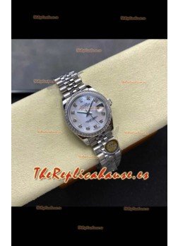 Reloj Rolex Superclon Datejust de 31 mm con esfera perlada