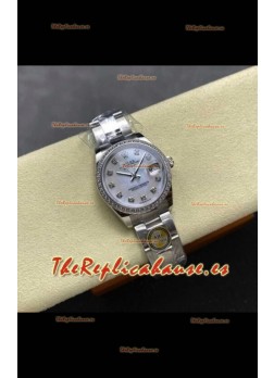 Reloj Rolex Superclon Datejust de 31 mm con esfera perlada y esfera Oyster Superclon