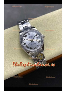 Reloj Rolex Superclon Datejust de 31 mm con esfera blanca y esfera Oyster Superclon