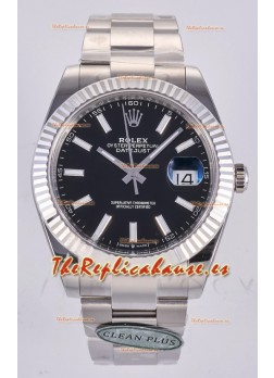 Reloj Datejust Superclon 126334 con esfera negra, 41 mm, MVMNT con volante de inercia variable 3235