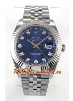 Reloj Datejust Superclon 126334 con esfera de diamantes azules, 41 mm, MVMNT con volante de inercia variable 3235