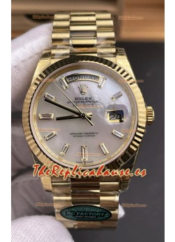 Reloj Rolex Day Date 228238 de oro amarillo con esfera perlada, réplica de alta calidad