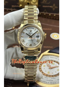 Reloj Rolex Day Date 228238 de oro amarillo, acero, esfera romana, superclon
