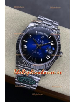Reloj Rolex Day Date 228236 de acero inoxidable azul degradado, superclon