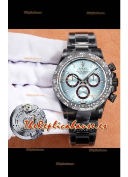 Reloj Rolex Daytona Blaken 4131 con movimiento y esfera azul hielo, réplica de alta calidad