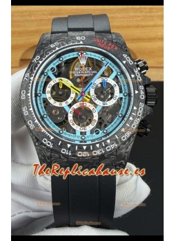 Reloj Rolex Daytona DiW Skeleton con caja de carbono y carcasa Oysterflex Superclon