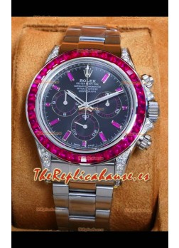 Reloj Rolex Daytona 126599 Superclon de oro blanco con esfera roja