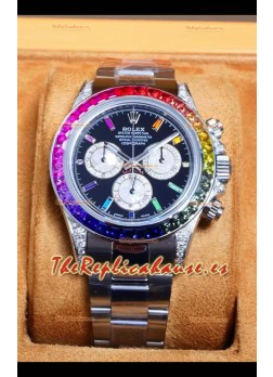 Reloj Rolex Daytona 116599 Superclon de oro blanco con esfera negra