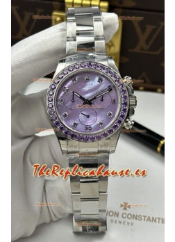 Reloj Rolex Daytona Super Purple Pearl con movimiento Pearl 4131, réplica exacta