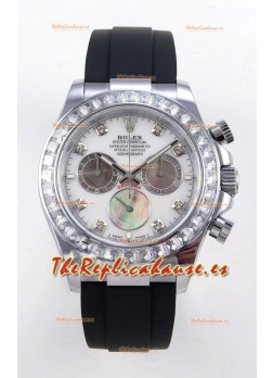 Reloj Rolex Daytona 126539TBR con MVMNT con volante de inercia variable, esfera de perla blanca, superclon