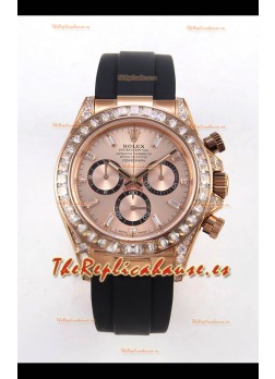 Reloj Rolex Daytona 126535 de oro ros, MVMNT con volante de inercia variable y esfera dorada, superclon