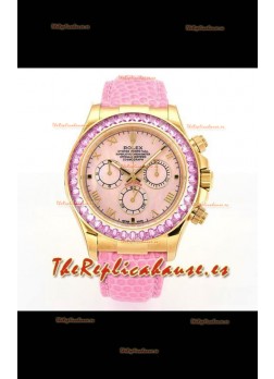 Reloj Rolex Daytona 116568 de oro amarillo, movimiento 4801, zafiros, esfera de perlas, superclon