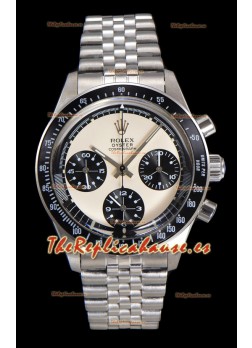 Reloj Rolex Daytona Paul Newman de 37 mm con esfera color crema y cuerda manual, réplica de alta calidad