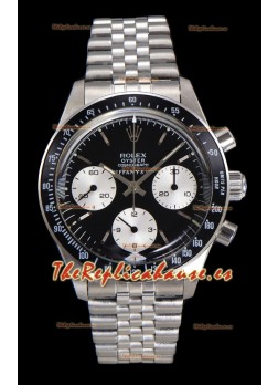 Reloj Rolex Daytona Paul Newman 37MM Tiffany & Co con esfera negra y cuerda manual, superclon