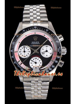 Reloj Rolex Daytona Paul Newman 37MM Tiffany & Co con esfera negra y cuerda manual, superclon