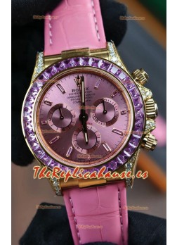 Reloj Rolex Daytona 126538TRO Superclon de oro amarillo con esfera rosa