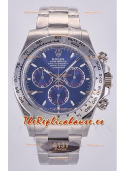 Reloj Rolex Daytona 126509 con esfera azul, marcadores de bastón y MVMNT con volante de inercia variable, superclon