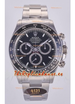 Reloj Rolex Daytona 126500 con esfera negra, marcadores de bastón y mecanismo MVMNT con volante de inercia variable, superclon
