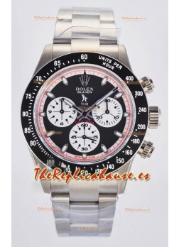 Réplica suiza del Rolex Daytona Paul Newman con esfera negra, modificado a medida con movimiento 4130