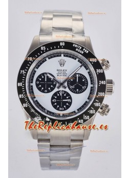 Réplica suiza del Rolex Daytona Paul Newman Blaken con esfera azul, modificado a medida con movimiento 4130