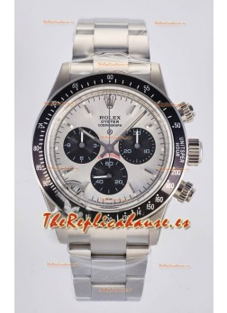 Réplica suiza del Rolex Daytona Paul Newman con esfera de acero y movimiento 4130 modificado a medida