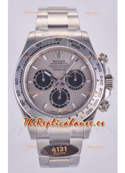 Reloj Rolex Daytona 126509 con esfera plateada, marcadores de bastón y MVMNT con volante de inercia variable, superclon