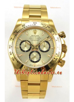 Reloj Rolex Daytona 126508 con esfera de oro amarillo y MVMNT con volante de inercia variable, superclon