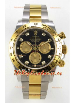 Reloj Rolex Daytona 126503 bicolor con esfera negra y MVMNT con volante de inercia variable, superclon