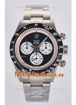 Réplica suiza del Rolex Daytona Paul Newman Blaken con esfera negra, modificado a medida con movimiento 4130