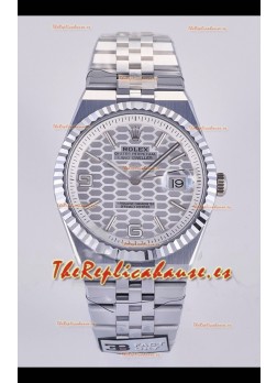 Reloj Rolex Land-Dweller 127336 de acero con esfera tipo panal de abeja, 40 mm, superclon