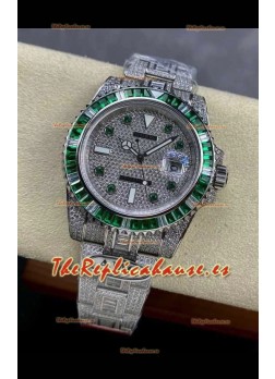 Reloj réplica suizo Rolex Submariner 116610 Iced Out Edition 5