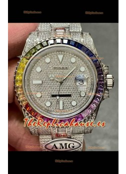 Reloj réplica suizo Rolex Submariner 116610 Iced Out Edition 8